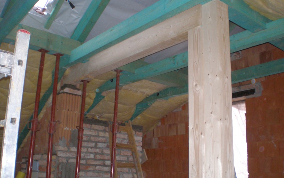 Podkroví-průběh stavby
